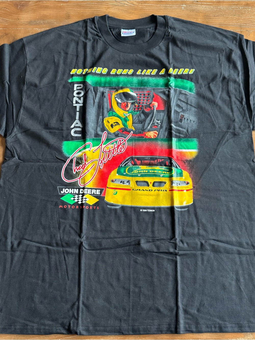 Vintage 1996 Chad Little John Deere NASCAR T-Shirt, XXL